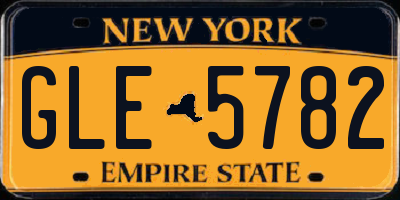 NY license plate GLE5782