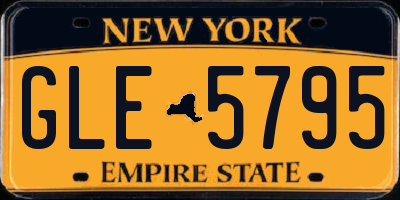 NY license plate GLE5795