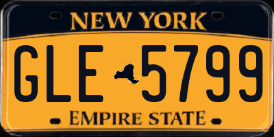 NY license plate GLE5799