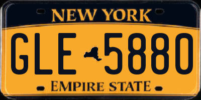 NY license plate GLE5880