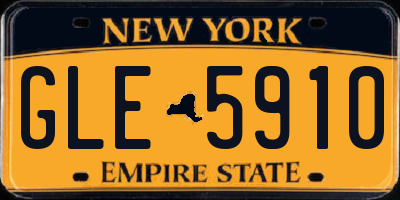 NY license plate GLE5910