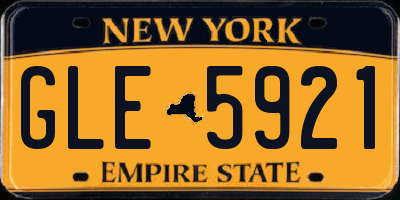 NY license plate GLE5921