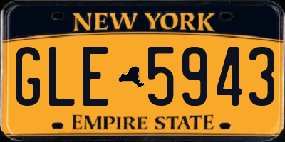 NY license plate GLE5943