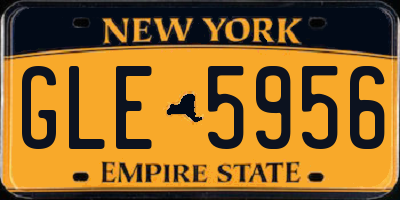 NY license plate GLE5956