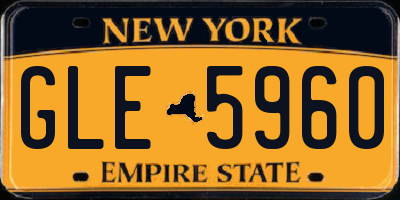 NY license plate GLE5960
