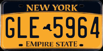 NY license plate GLE5964