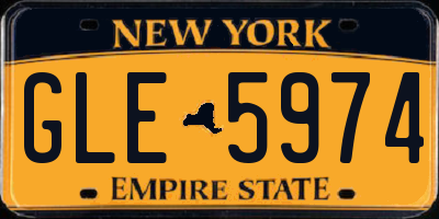 NY license plate GLE5974