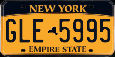 NY license plate GLE5995