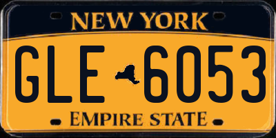 NY license plate GLE6053