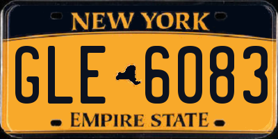 NY license plate GLE6083