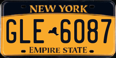 NY license plate GLE6087