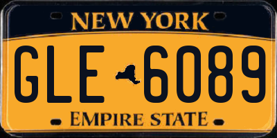 NY license plate GLE6089
