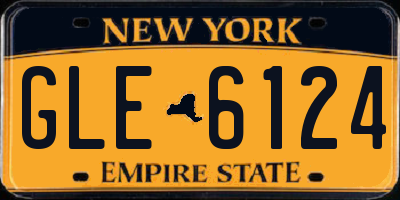 NY license plate GLE6124