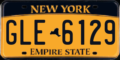 NY license plate GLE6129