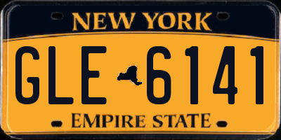 NY license plate GLE6141
