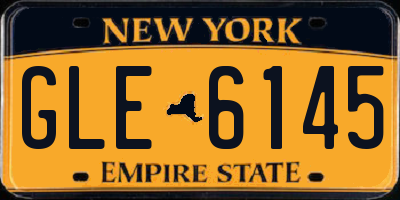 NY license plate GLE6145