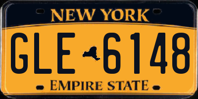 NY license plate GLE6148