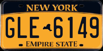 NY license plate GLE6149
