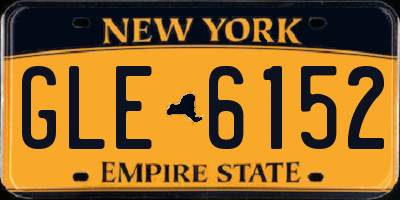 NY license plate GLE6152