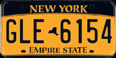 NY license plate GLE6154