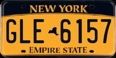 NY license plate GLE6157
