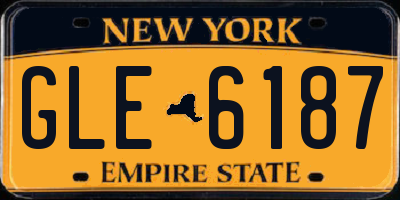 NY license plate GLE6187