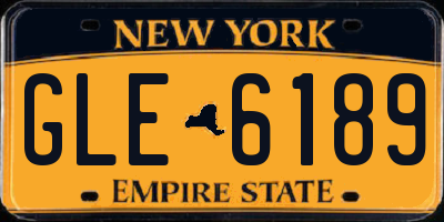 NY license plate GLE6189