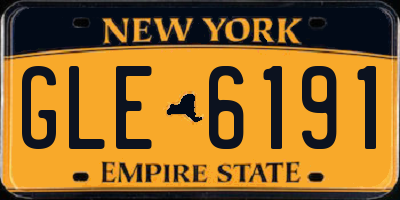 NY license plate GLE6191