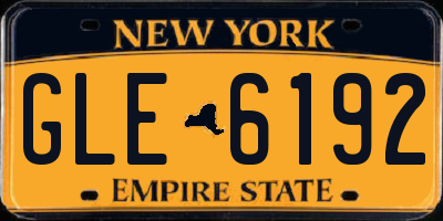 NY license plate GLE6192