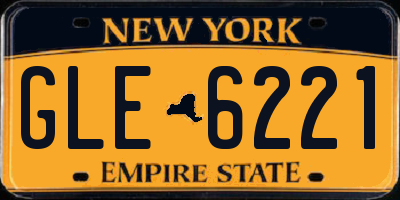 NY license plate GLE6221