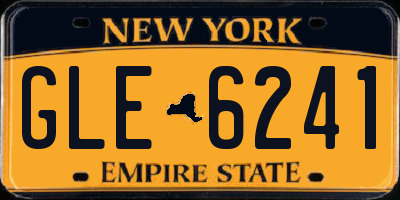NY license plate GLE6241