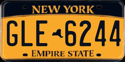 NY license plate GLE6244