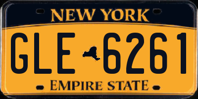 NY license plate GLE6261