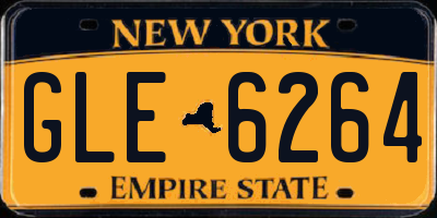 NY license plate GLE6264