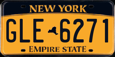 NY license plate GLE6271
