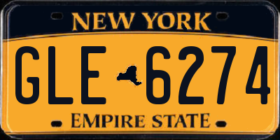 NY license plate GLE6274