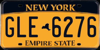 NY license plate GLE6276