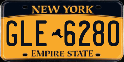 NY license plate GLE6280