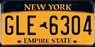 NY license plate GLE6304