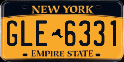 NY license plate GLE6331