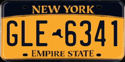 NY license plate GLE6341