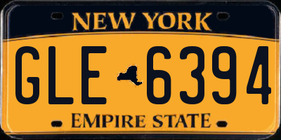 NY license plate GLE6394