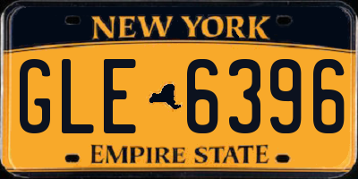 NY license plate GLE6396