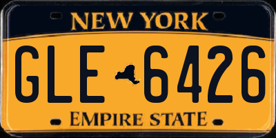 NY license plate GLE6426