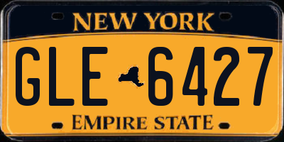 NY license plate GLE6427