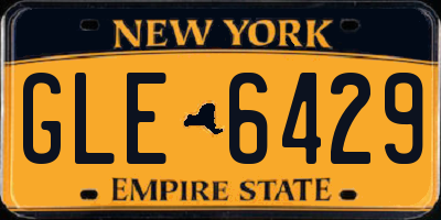NY license plate GLE6429
