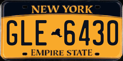 NY license plate GLE6430