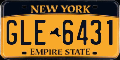 NY license plate GLE6431