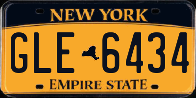 NY license plate GLE6434