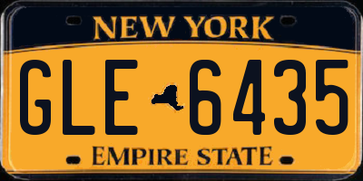 NY license plate GLE6435